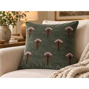 1 PCS Floral chain Embroidered Cushion Cover Square Throw Pillow Sofa 291513